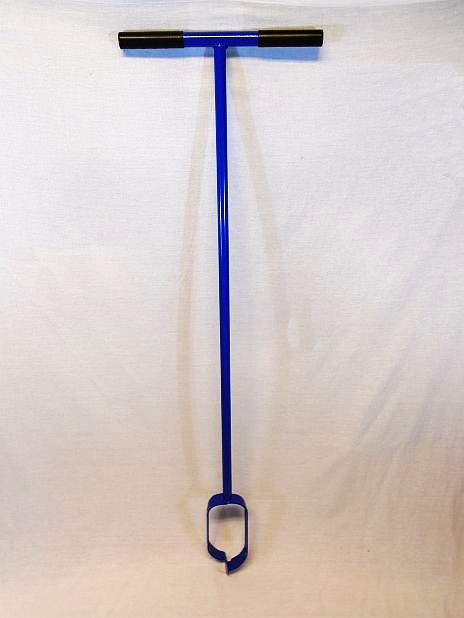 Grondboor/Palenboor blauw gelakt, voor 100 mm gat